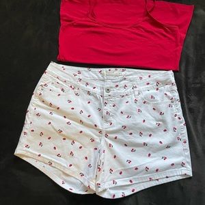 Torrid cherry and strawberry shorts